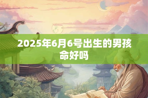 2025年6月6号出生的男孩命好吗