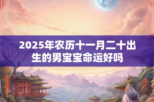 2025年农历十一月二十出生的男宝宝命运好吗