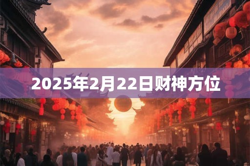 2025年2月22日财神方位