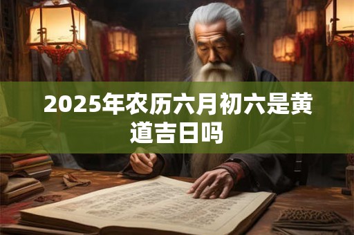 2025年农历六月初六是黄道吉日吗