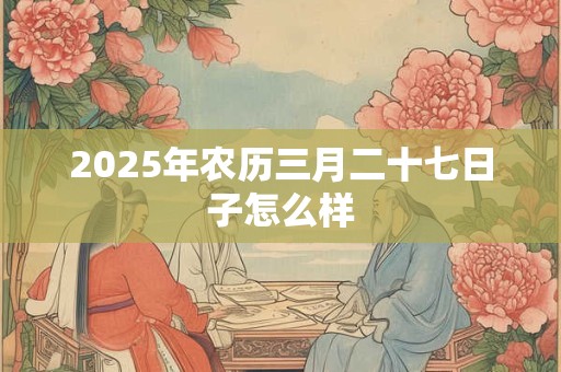2025年农历三月二十七日子怎么样