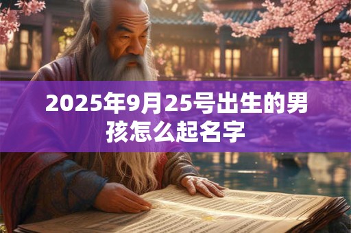 2025年9月25号出生的男孩怎么起名字