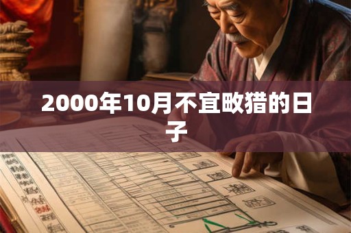 2000年10月不宜畋猎的日子
