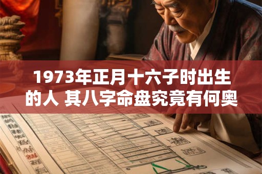 1973年正月十六子时出生的人 其八字命盘究竟有何奥秘