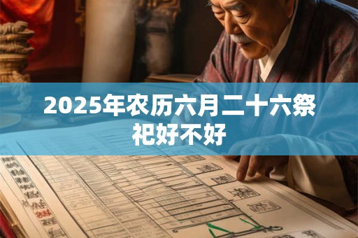 2025年农历六月二十六祭祀好不好
