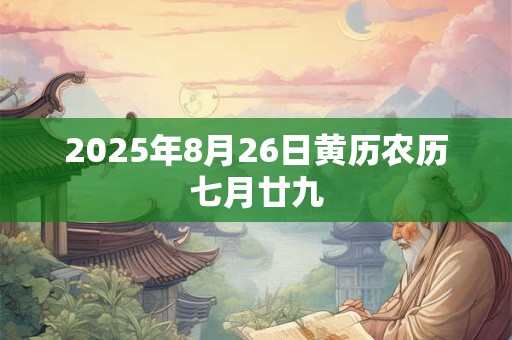 2025年8月26日黄历农历七月廿九