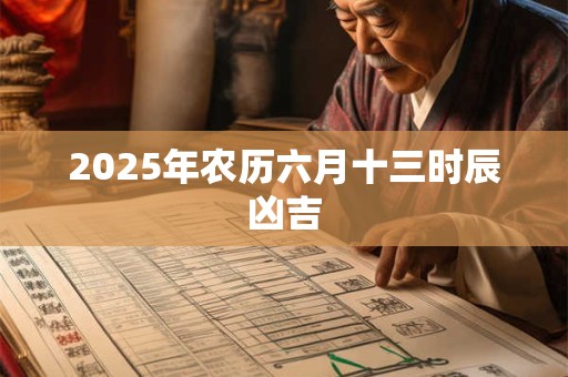 2025年农历六月十三时辰凶吉