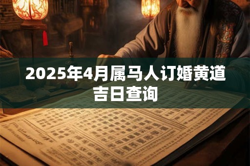 2026年4月属马人订婚黄道吉日查询 2026年4月属马人订婚黄道吉日查询