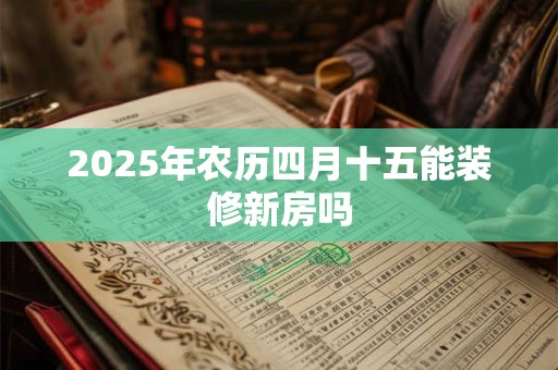 2025年农历四月十五能装修新房吗