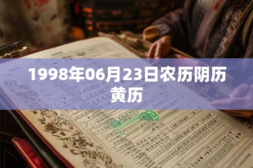 1998年06月23日农历阴历黄历