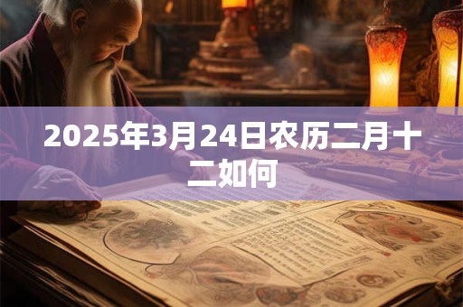 2025年3月24日农历二月十二如何
