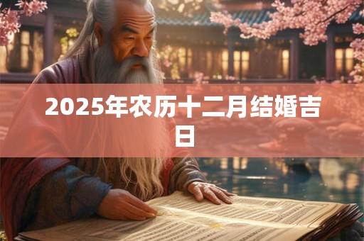 2025年农历十二月结婚吉日