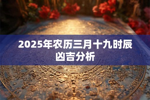2025年农历三月十九时辰凶吉分析