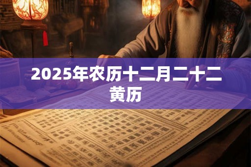 2025年农历十二月二十二黄历