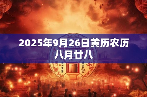 2025年9月26日黄历农历八月廿八