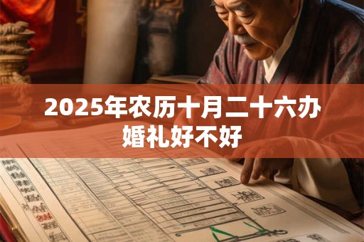 2025年农历十月二十六办婚礼好不好