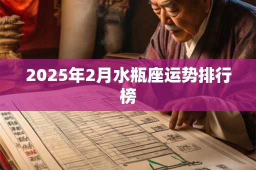 2025年2月水瓶座运势排行榜