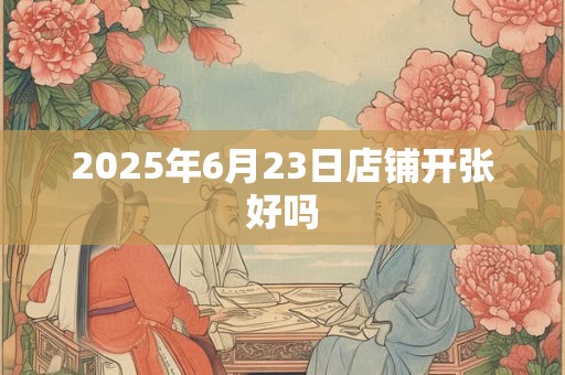 2025年6月23日店铺开张好吗