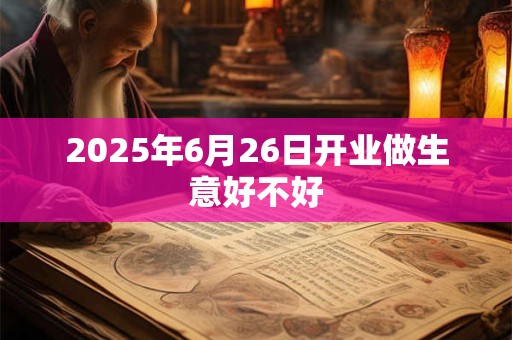 2025年6月26日开业做生意好不好