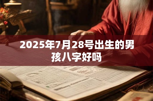 2025年7月28号出生的男孩八字好吗