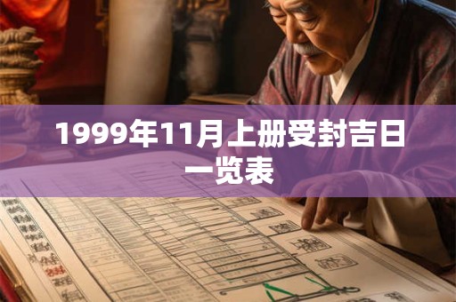 1999年11月上册受封吉日一览表