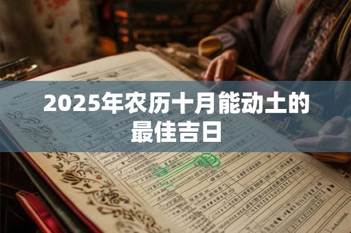 2025年农历十月能动土的最佳吉日