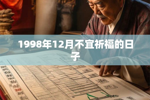 1998年12月不宜祈福的日子