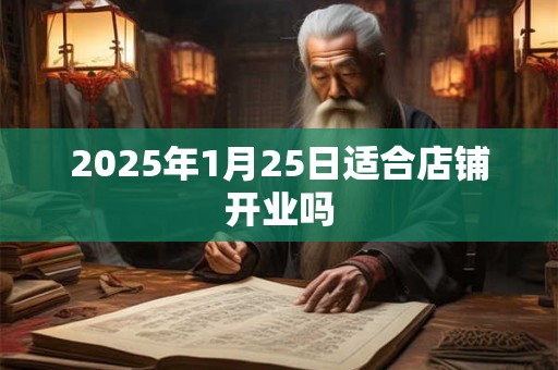 2025年1月25日适合店铺开业吗 2025年1月25日适合店铺开业吗
