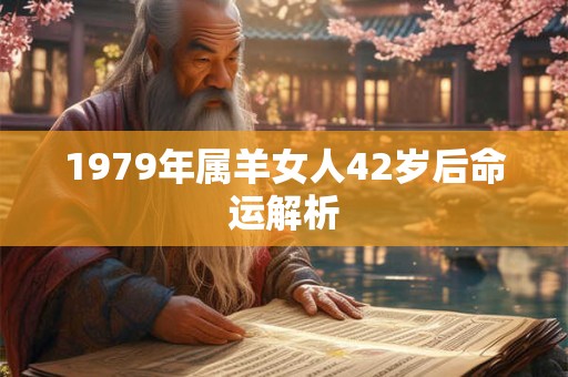 1979年属羊女人42岁后命运解析