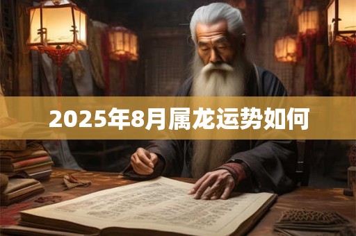 2025年8月属龙运势如何
