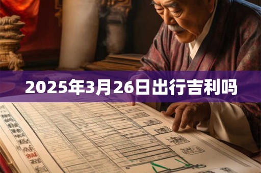 2025年3月26日出行吉利吗