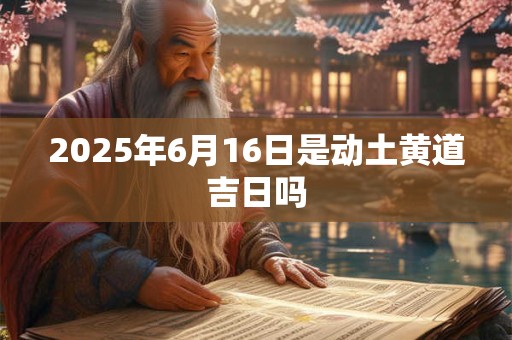 2025年6月16日是动土黄道吉日吗