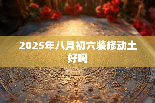 2025年八月初六装修动土好吗