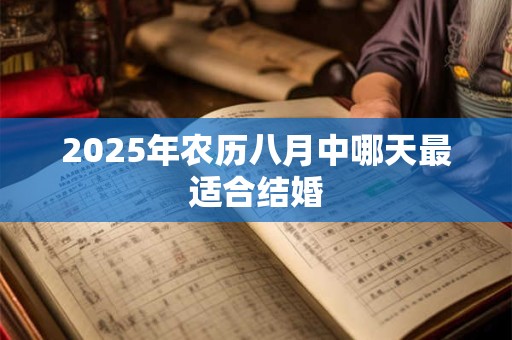 2025年农历八月中哪天最适合结婚