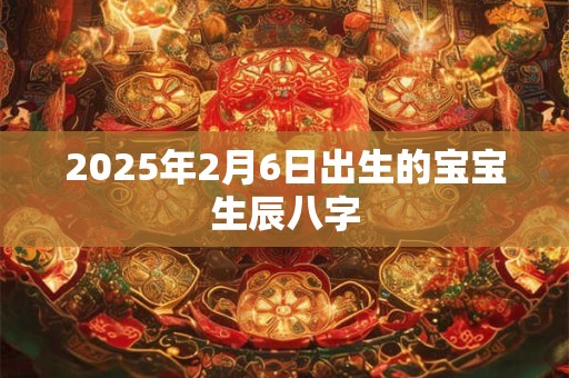 2025年2月6日出生的宝宝生辰八字