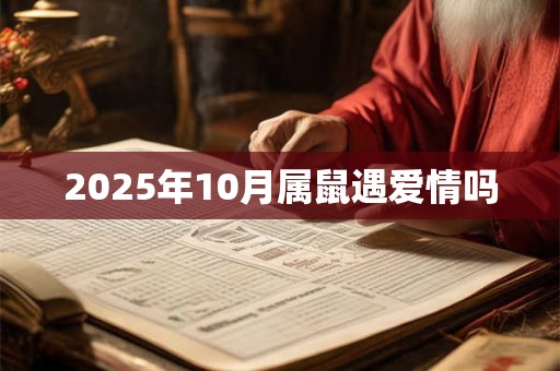 2025年10月属鼠遇爱情吗