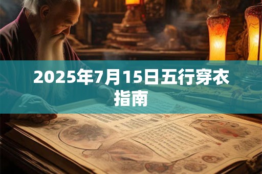2025年7月15日五行穿衣指南