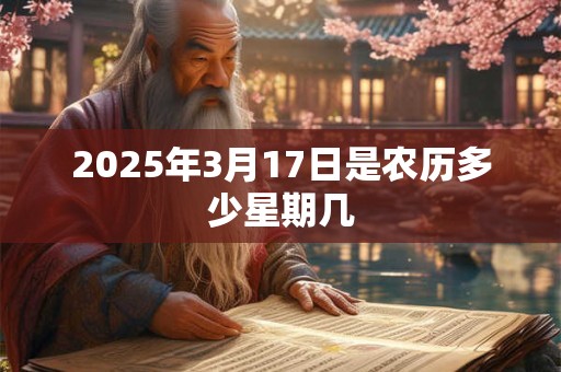 2025年3月17日是农历多少星期几