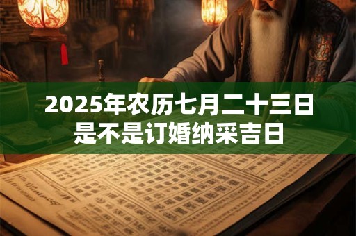 2025年农历七月二十三日是不是订婚纳采吉日