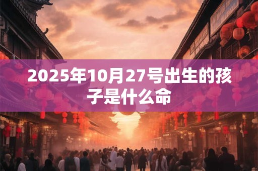 2025年10月27号出生的孩子是什么命