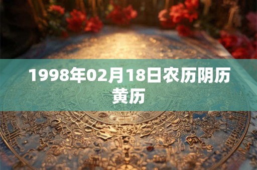 1998年02月18日农历阴历黄历