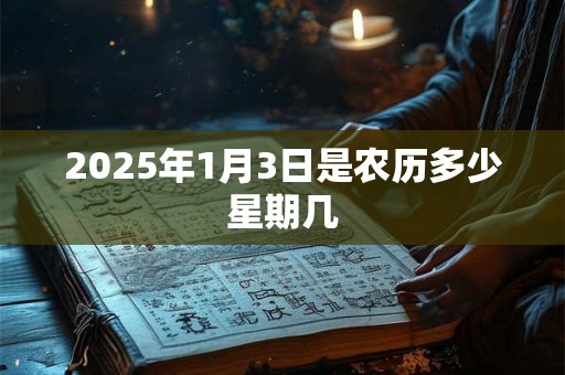 2025年1月3日是农历多少星期几