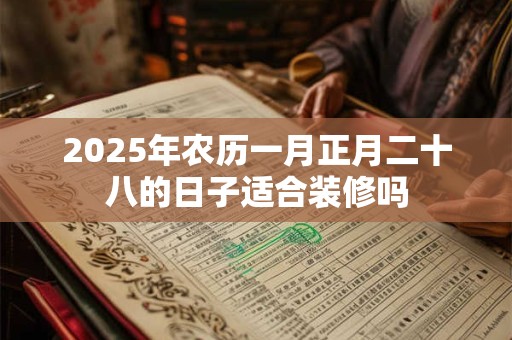 2025年农历一月正月二十八的日子适合装修吗