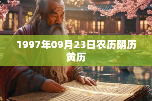1997年09月23日农历阴历黄历