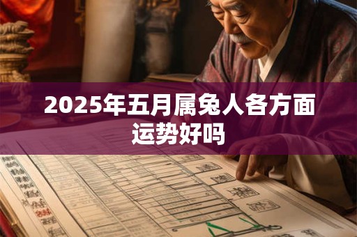 2025年五月属兔人各方面运势好吗