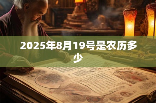 2025年8月19号是农历多少