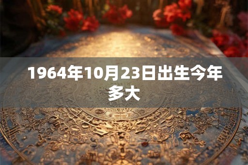 1964年10月23日出生今年多大