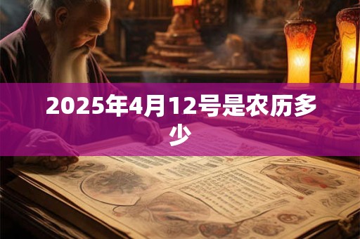 2025年4月12号是农历多少