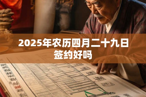 2025年农历四月二十九日签约好吗