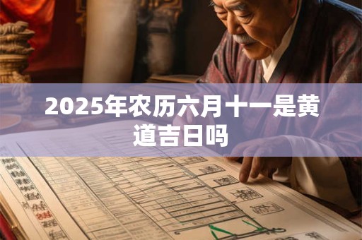 2025年农历六月十一是黄道吉日吗